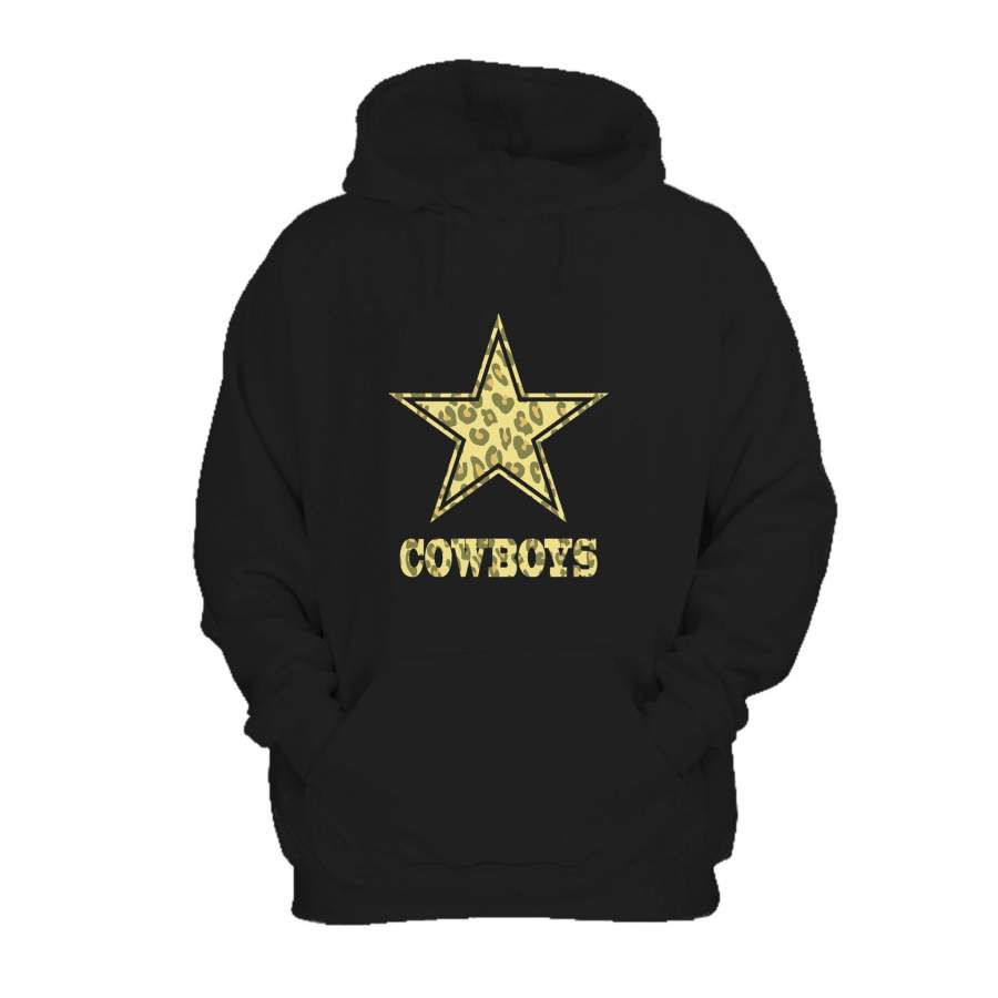 Cheetah Dallas Cowboys Leopard Baseball Star Print Love Deep In The Heart Texas Hoodie