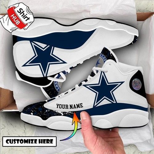 Dallas Cowboys Sneakers Personalized AJ 13 Running Shoes For Fan