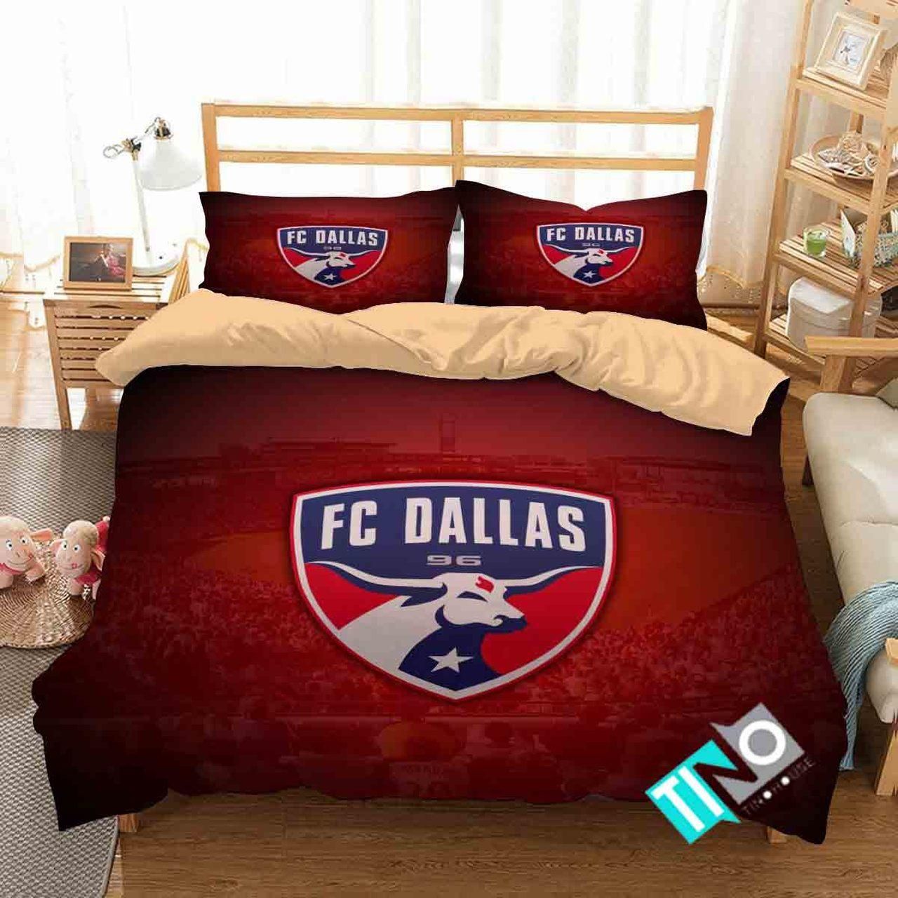 MLS FC Dallas 2 Logo 3D Personalized Customized Bedding SetsDuvet Cover Bedroom Set Bedset Bedlinen