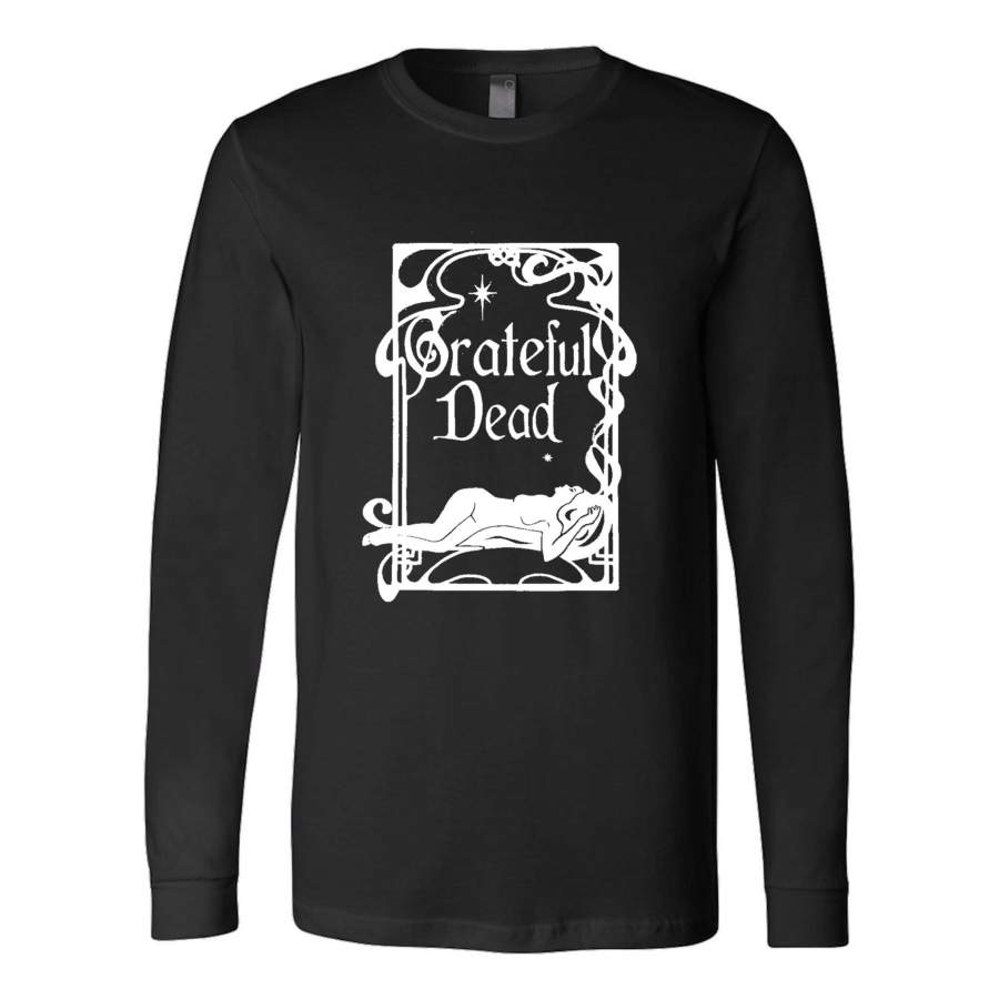 Grateful Dead Graphic Art Nouveau Design Jerry Garcia Long Sleeve T-Shirt