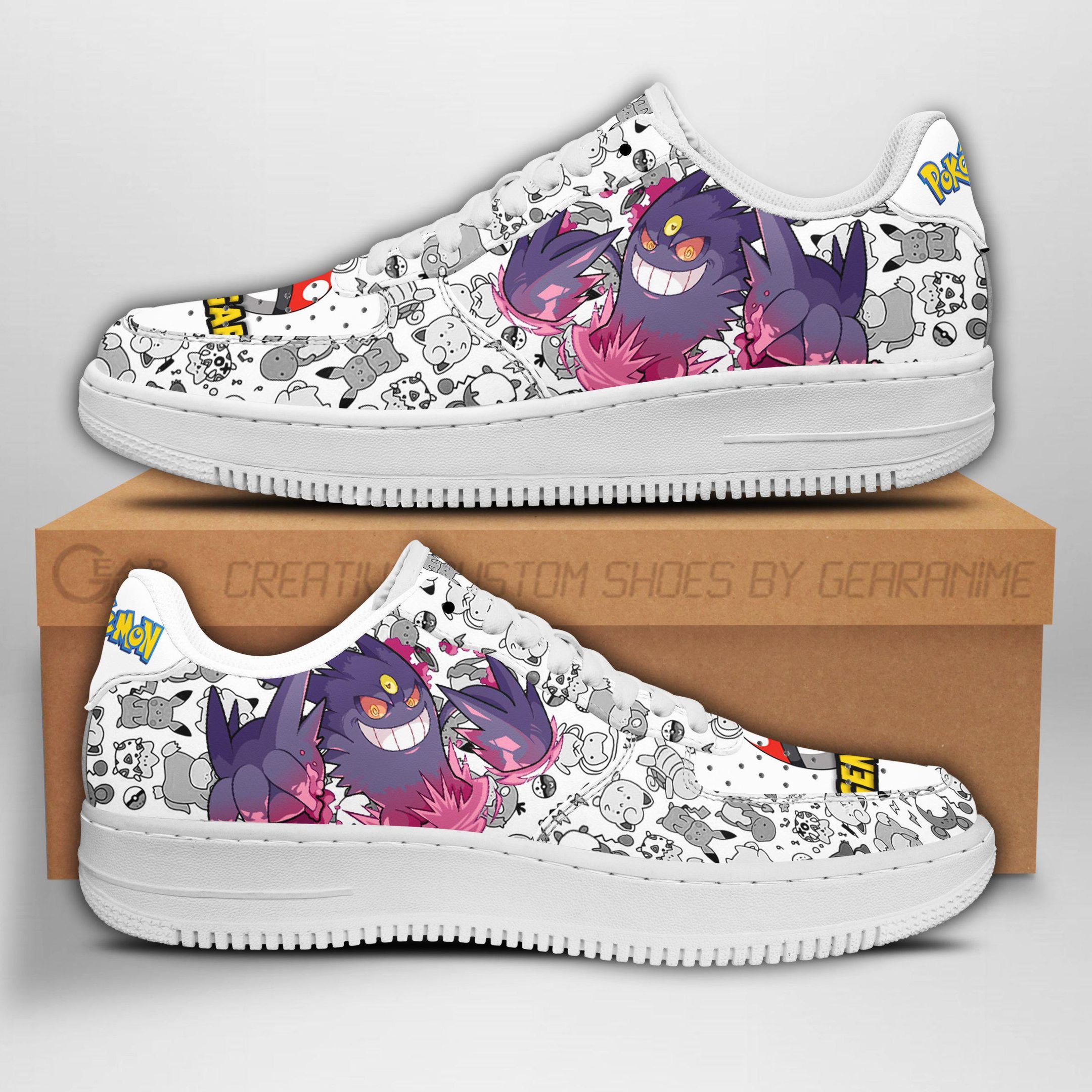 Gengar Sneakers Pokemon Shoes Fan Gift Idea PT04