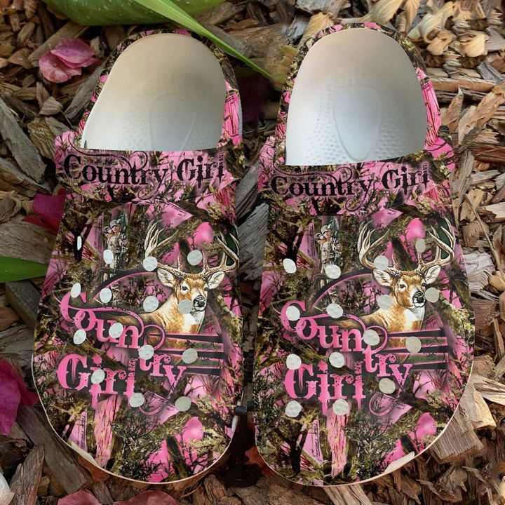 Country Girl Deer Hunting Sku 653 Crocs Clog Shoes