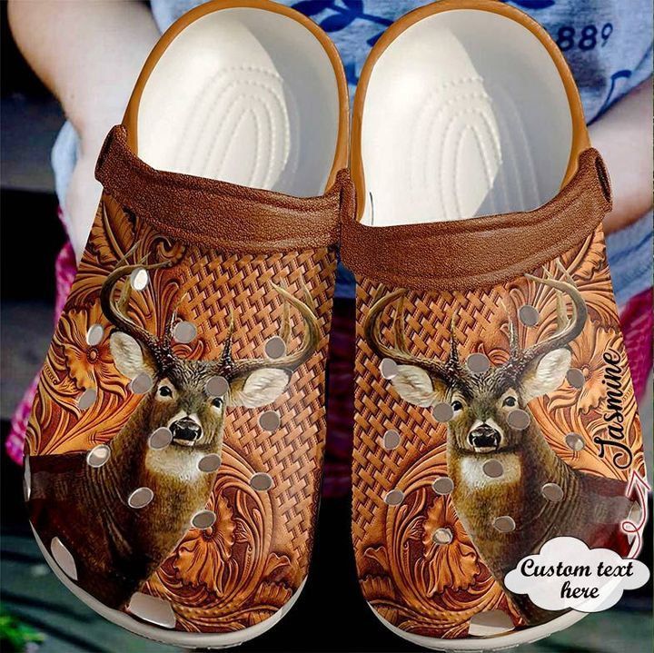 Hunting Personalized Whitetail Crocs Clog Shoes