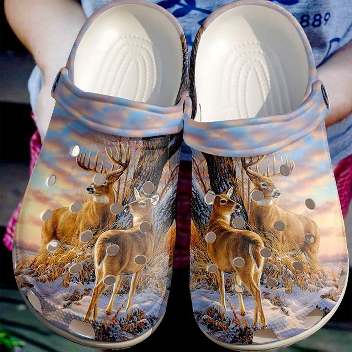 Huntingclog Deer Hunting Art Sku 1480 Crocs Clog Shoes