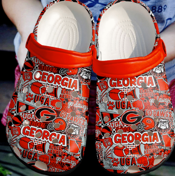 Georgia Crocs Crocband Clog Comfortable For Mens Womens Classic Clog Water Shoes