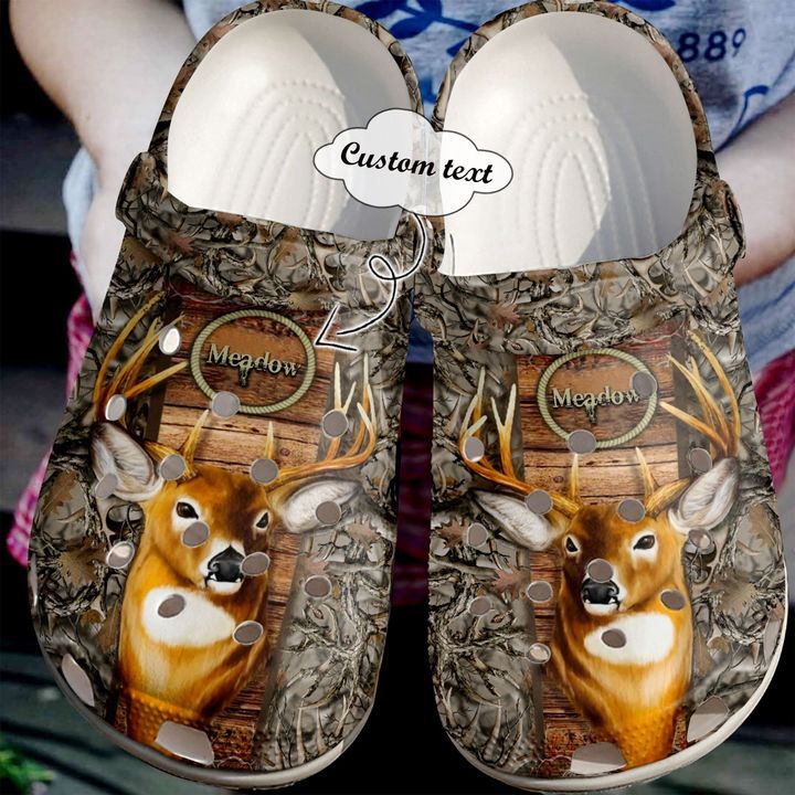 Hunting Personalized Deer Sku 1496 Crocs Crocband Clog Comfortable For Mens Womens Classic Clog Water Shoes