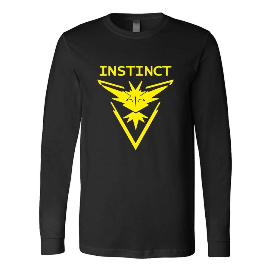 Team Instinct Pokemon Go Yellow Zapdos Lightning Long Sleeve T-Shirt