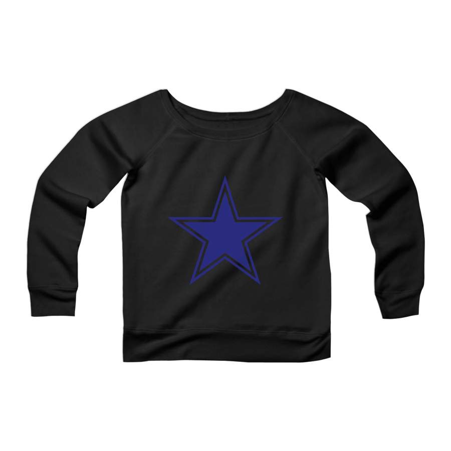 Dallas Cowboys Svg Football Logo CPY Womans Wide Neck Sweatshirt Sweater