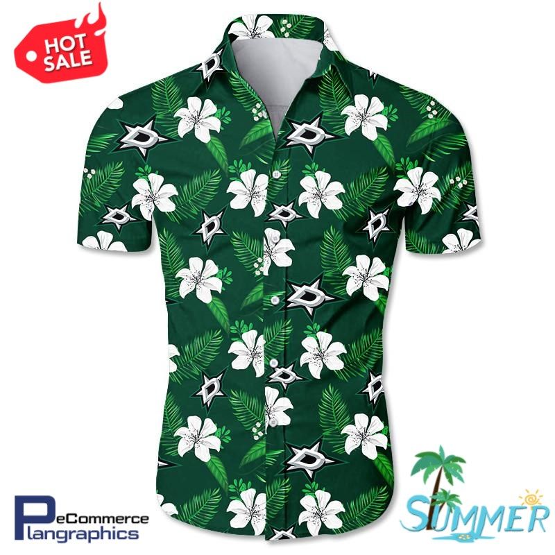 Dallas Stars All Over Print Hawaiian Aloha Shirt Hawaiian Shorts Beach Short Shirt