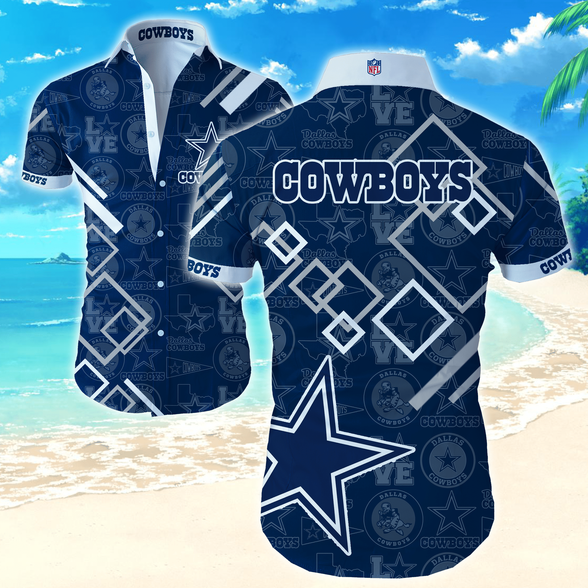 Dallas Cowboys Hawaiian Aloha Shirtss For Men Aloha Shirts Hawaiian Shorts Beach Short Sleeve