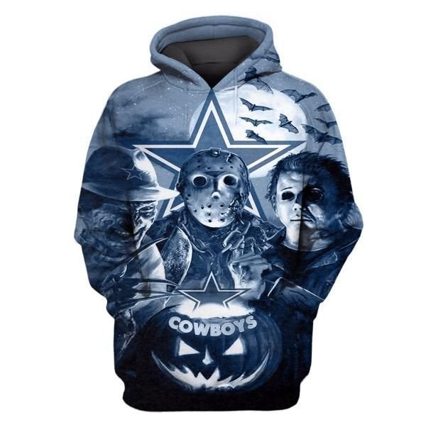 Dallas Cowboys Halloween With Hoodie 3D Zipper Hoodie 3309 Ds0 05935