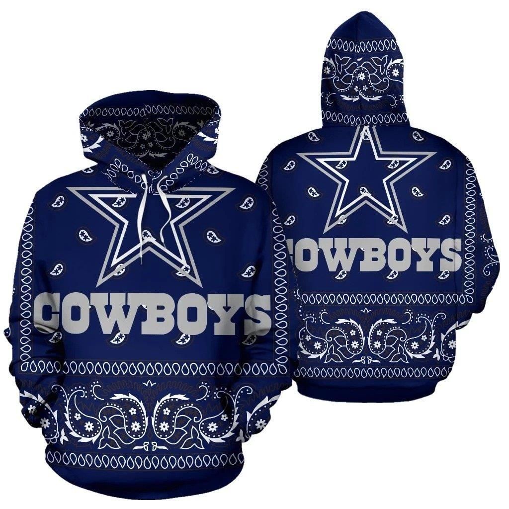 98Hd047 Dallas Cowboys Hoodie 3D Zipper Hoodies All Over Print For Fan 3D Zipper Hoodie 3D Zipper Hoodie