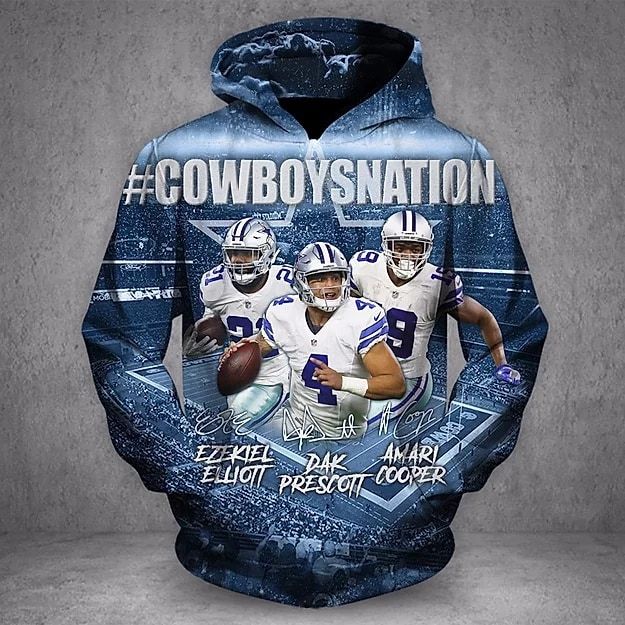 Dallas Cowboys Hoodie 3D Zipper Hoodie For Men For Women All Over Printed Hoodie 3D Zipper Hoodie