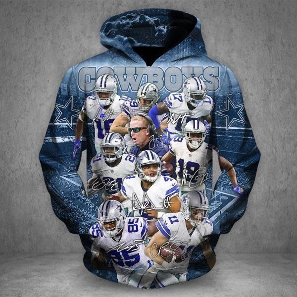 Dallas Cowboys Hoodie 3D Zipper Hoodie Full All Over Printhoodie Apparel 3 Ds0 05912