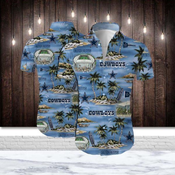 Dallas Cowboys Football Hawaiian Aloha Shirt Unisex Shorts Sleeve Hawaiian Shorts Beach Short Sleeve