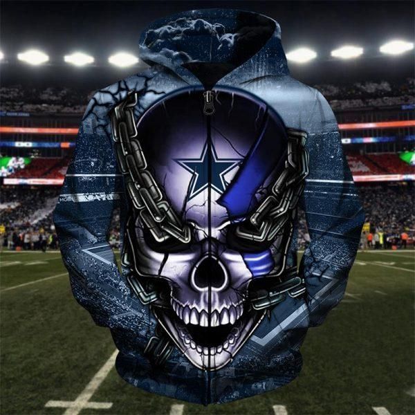 Dallas Cowboys 3D Skull Zipper Hoodie 3D Zipper Hoodie Zipper Hoodie 3D Zipper Hoodie Apparel 1 Ds0 05888