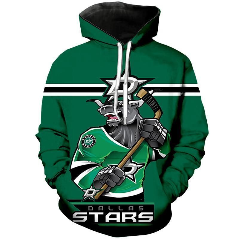 Dallas Stars All Over Print Pull Over Hoodie 3D Zipper Hoodie Zipper Pull Over Hoodie 3D Zipper Hoodie For Men And Women