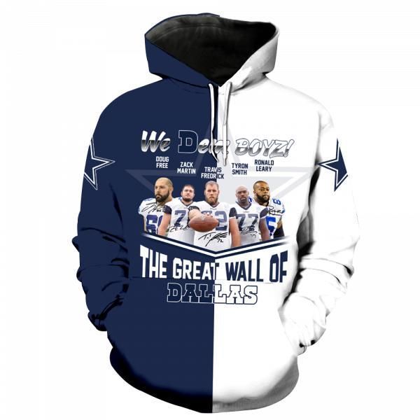 Dallas Cowboys Hoodie 3D Zipper Hoodie Full Over Print 1200 Ds0 06011