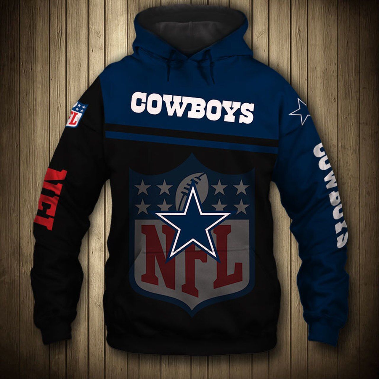 Dallas Cowboys If You Don?T Like My Cowboys Kiss My End Zone Unisex Dallas Cowboys All Over Printed Hoodie 3D Zipper Hoodie