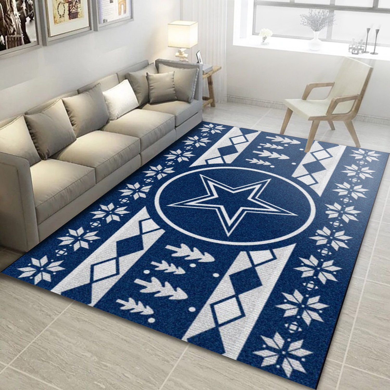 Dallas Cowboys Christmas Area Rug Rug Home Decor Area Rug Living Room Rug Home Decor