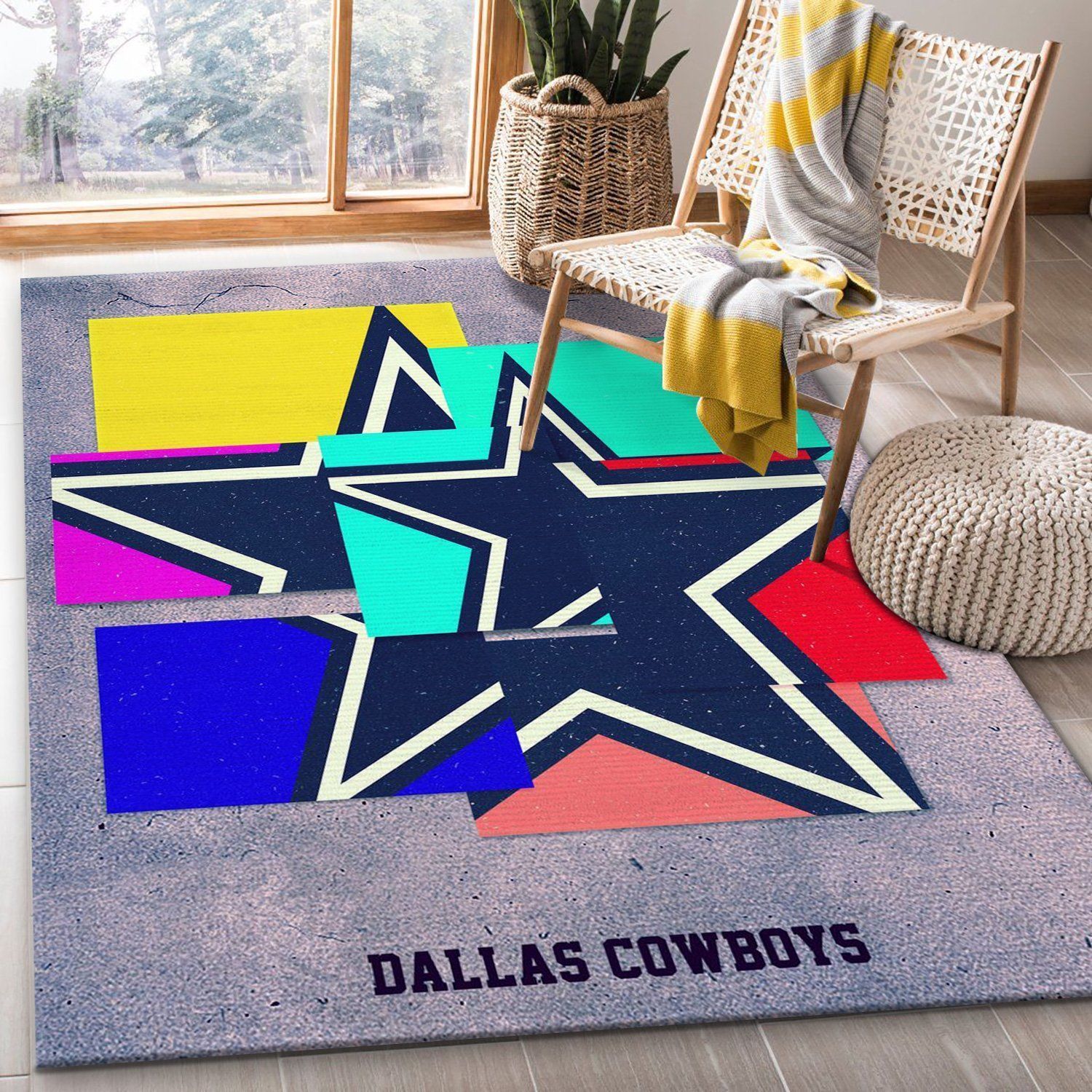 Dallas Cowboys Rug Living Room Rug Family Gift Us Decor