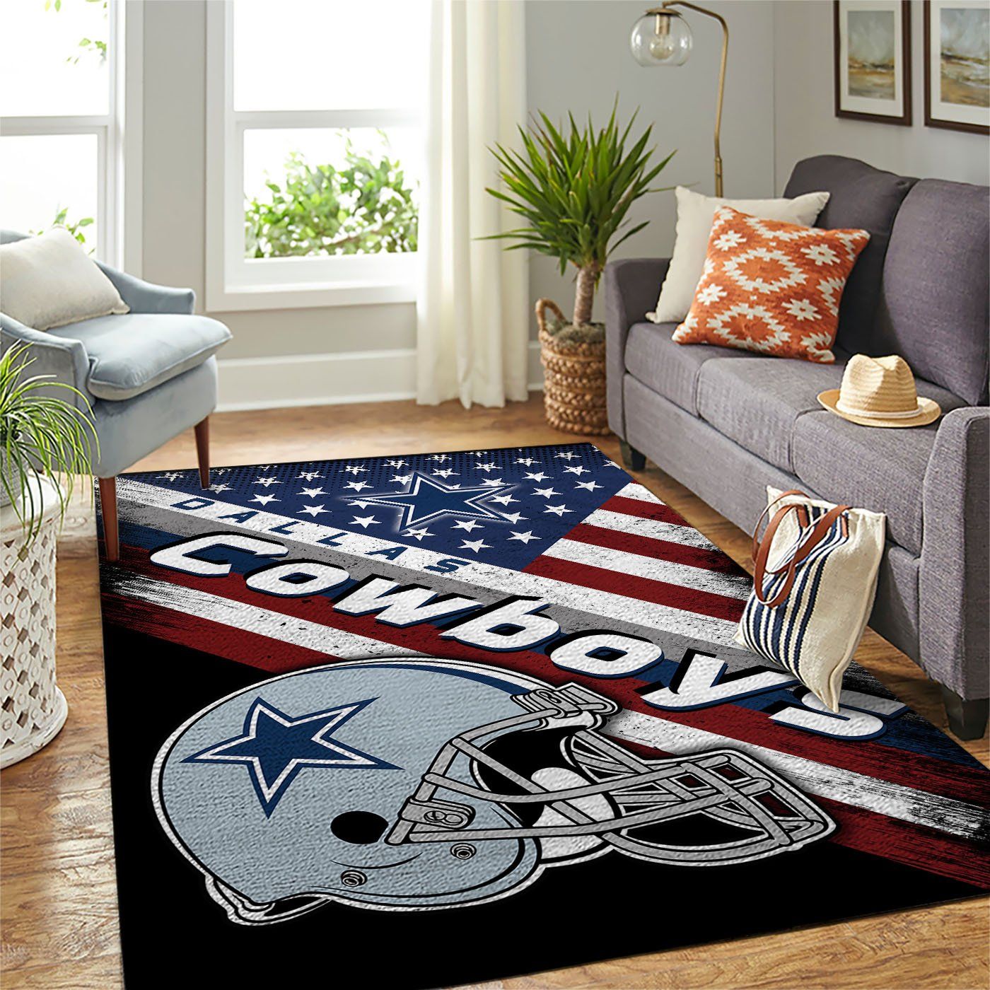 Dallas Cowboys Team Logo American Style Nice Gift Home Decor Rectangle Area Rug