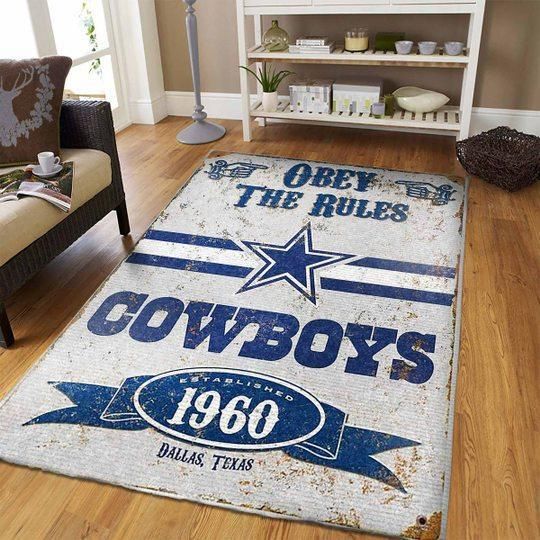 Dallas Cowboys Area Rug Football Floor Decor 02 Area Rug Living Room Rug Home Decor