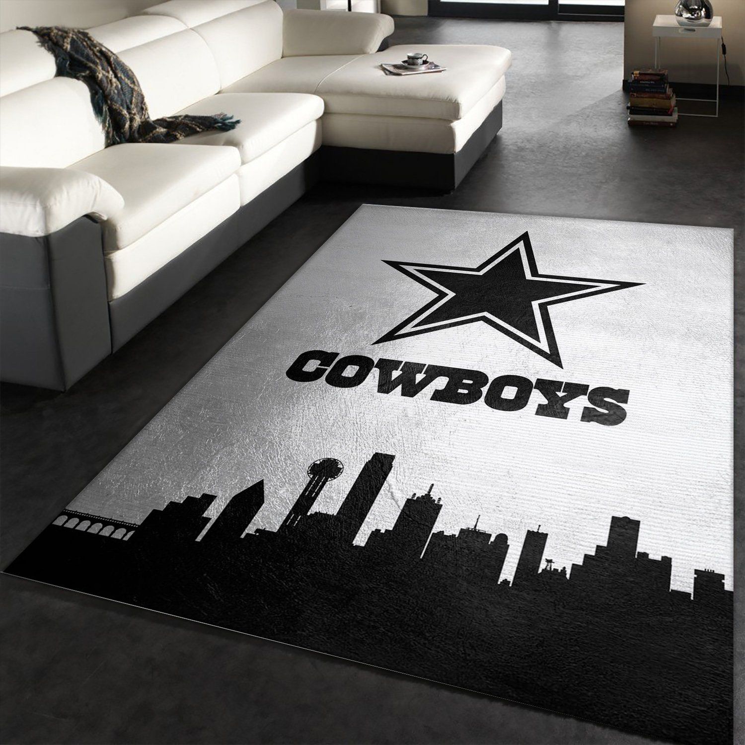 Dallas Cowboys Skyline Area Rug For Christmas Bedroom Home Decor Floor Decor