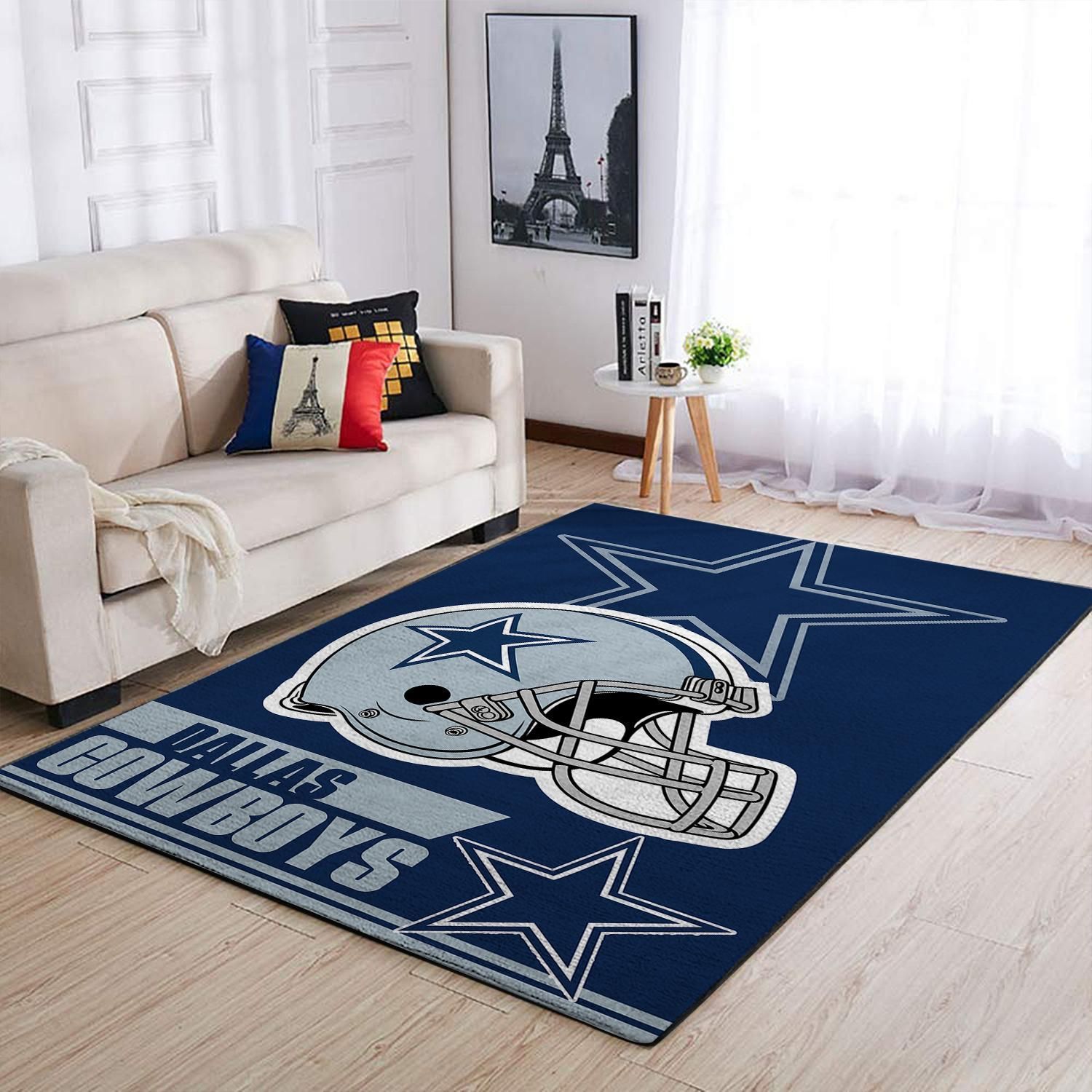 Dallas Cowboys Team Logo Helmet Nice Gift Home Decor Area Rug Rugs For Living Room Rug Home Decor