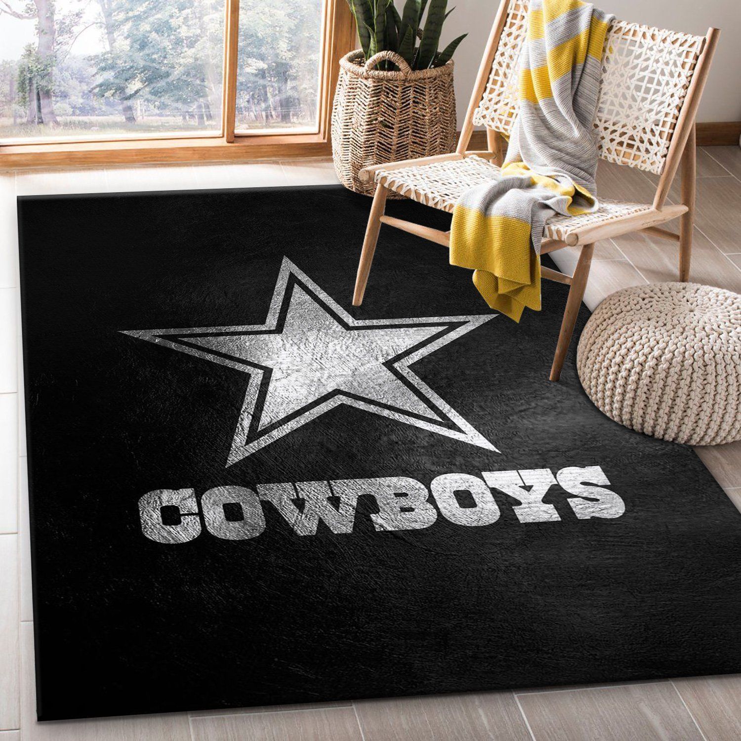 Dallas Cowboys Silver Area Rug For Christmas Kitchen Rug Family Gift Us Decor