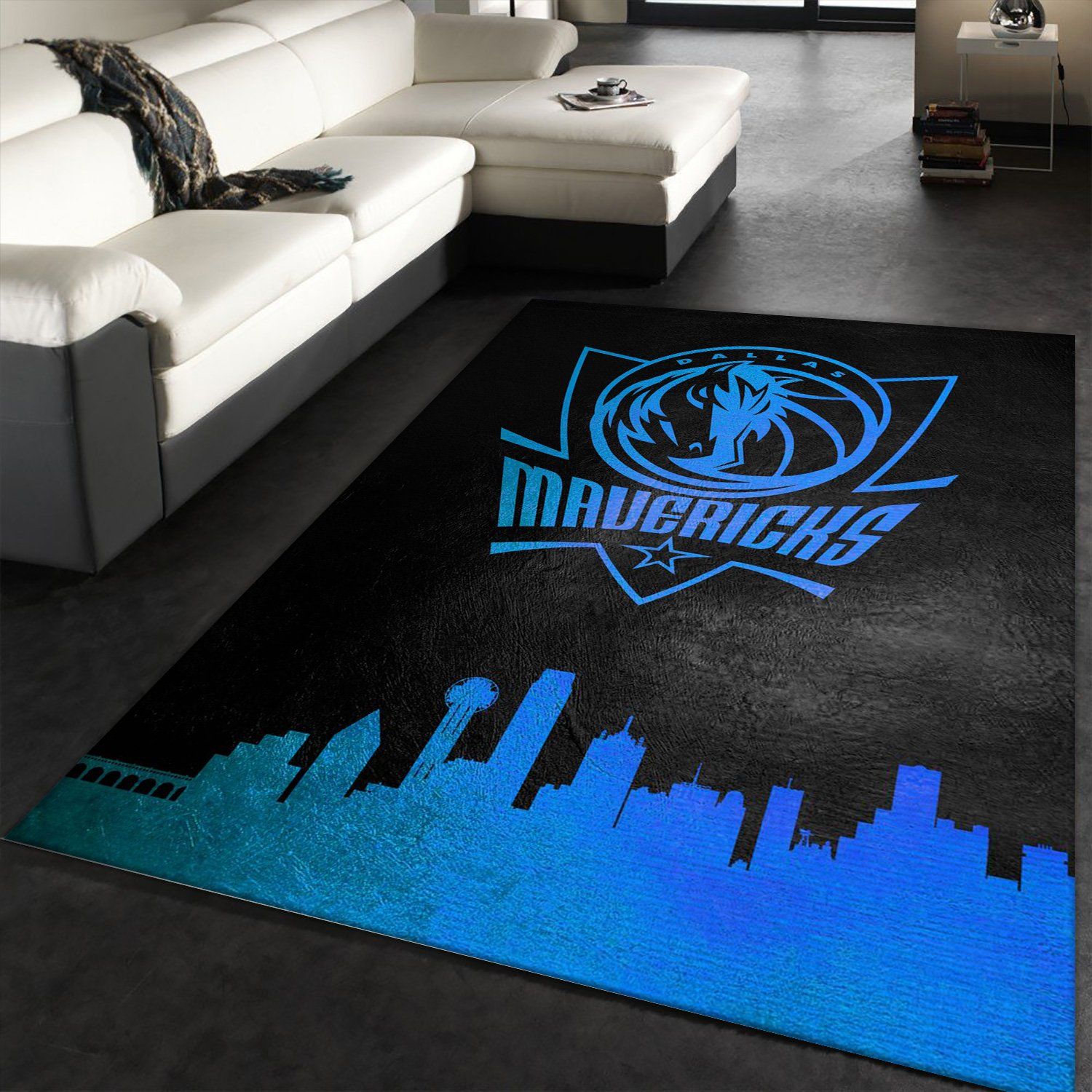 Dallas Mavericks Skyline Area Rug For Christmas Living Room Rug Us Gift Decor