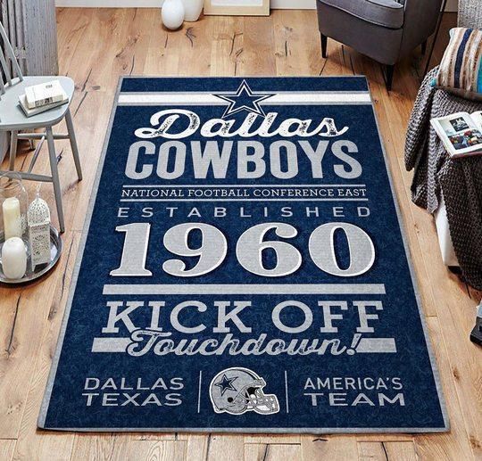 Dallas Cowboys 011932 Football Rug Room Carpet Sport Custom Area Floor Home Decor