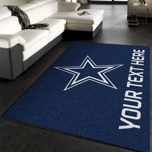 Customizable Dallas Cowboys Personalized Accent Rug Living Room Area Rug