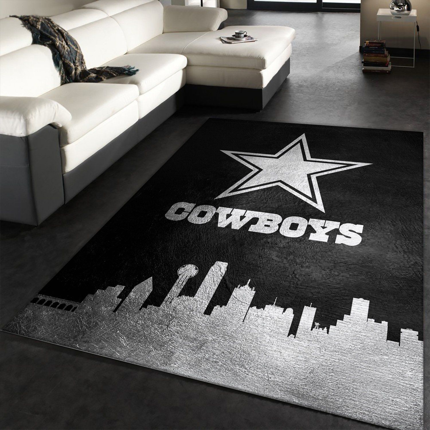 Dallas Cowboys Skyline Team Logos Area Rug Kitchen Rug Floor Decor Home Decor