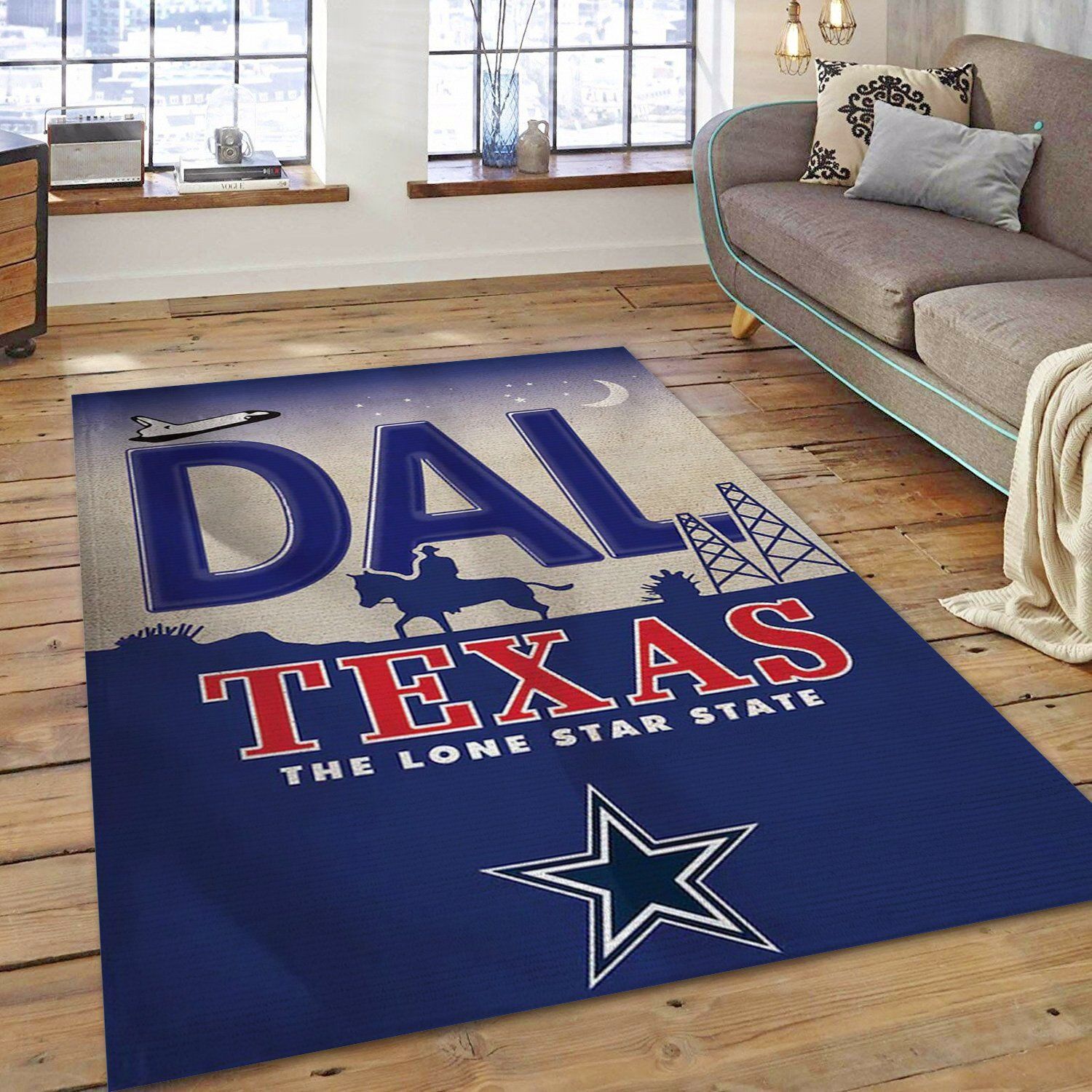 Dallas Cowboys Texas Living Room Rug Rug Us Gift Decor Area Rug Living Room Rug Home Decor