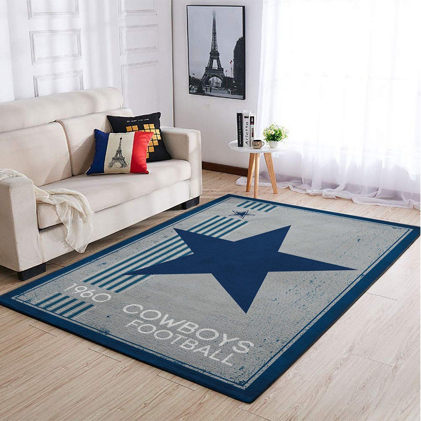 Dallas Cowboys Team Logo Retro Style Nice Gift Home Decor Rectangle Area Rug