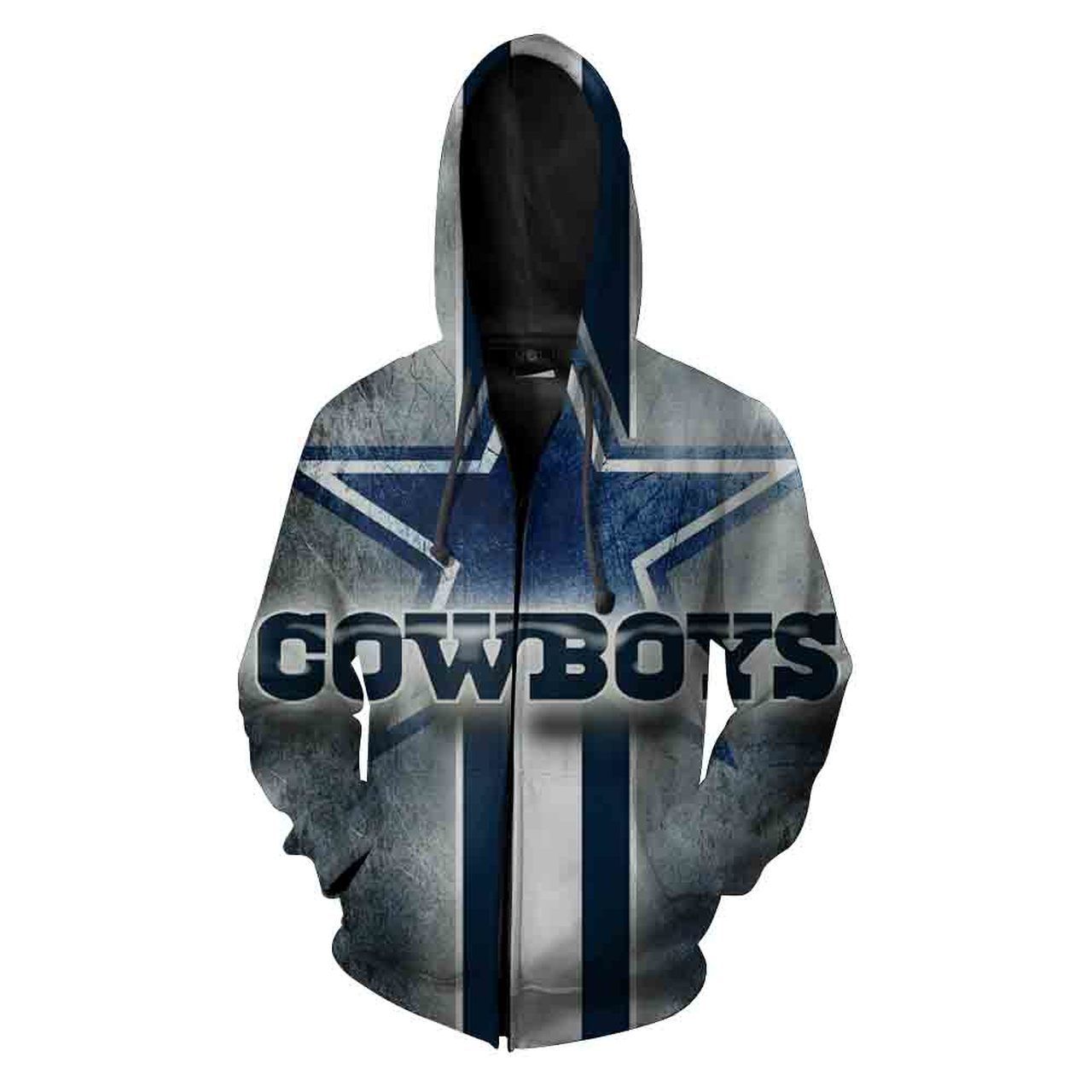 Dallas Cowboys Football Big Logo Men And Women Hoodie 3Dpullover Zip Hoodie And Hoodie Dallas Cowboys Hoodie 3Dv7371