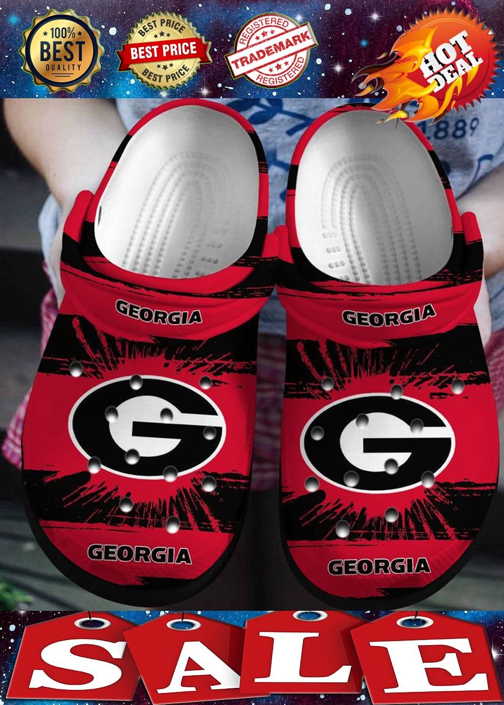 Georgia Bulldogs Football Crocband Clog Comfortable For Mens Womens Classic Clog Water Shoes Hothot 141020