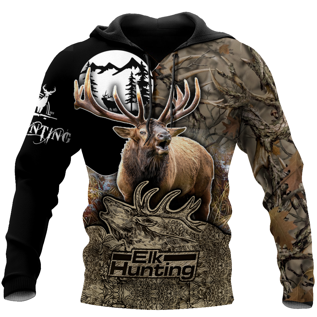 Grandpa ELK Deer Hunting Camping Hoodies 3D Fathers Day Gifts – Grandpa Deer Hunter Vintage Shirt Gifts For Men