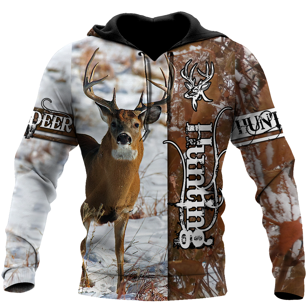 Deer Hunting Hoodies 3D Father Gifts – Grandpa Dad Deer Hunter Vintage 3D Gifts For Men A41