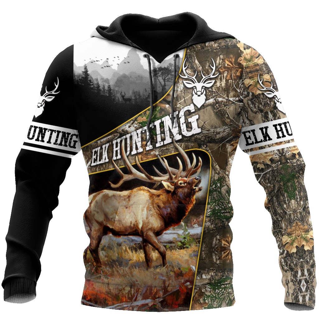 ELK Hunting Hoodies 3D Gifts For Uncle – Deer Hunter Vintage Shirt Fathers day gifts for Men