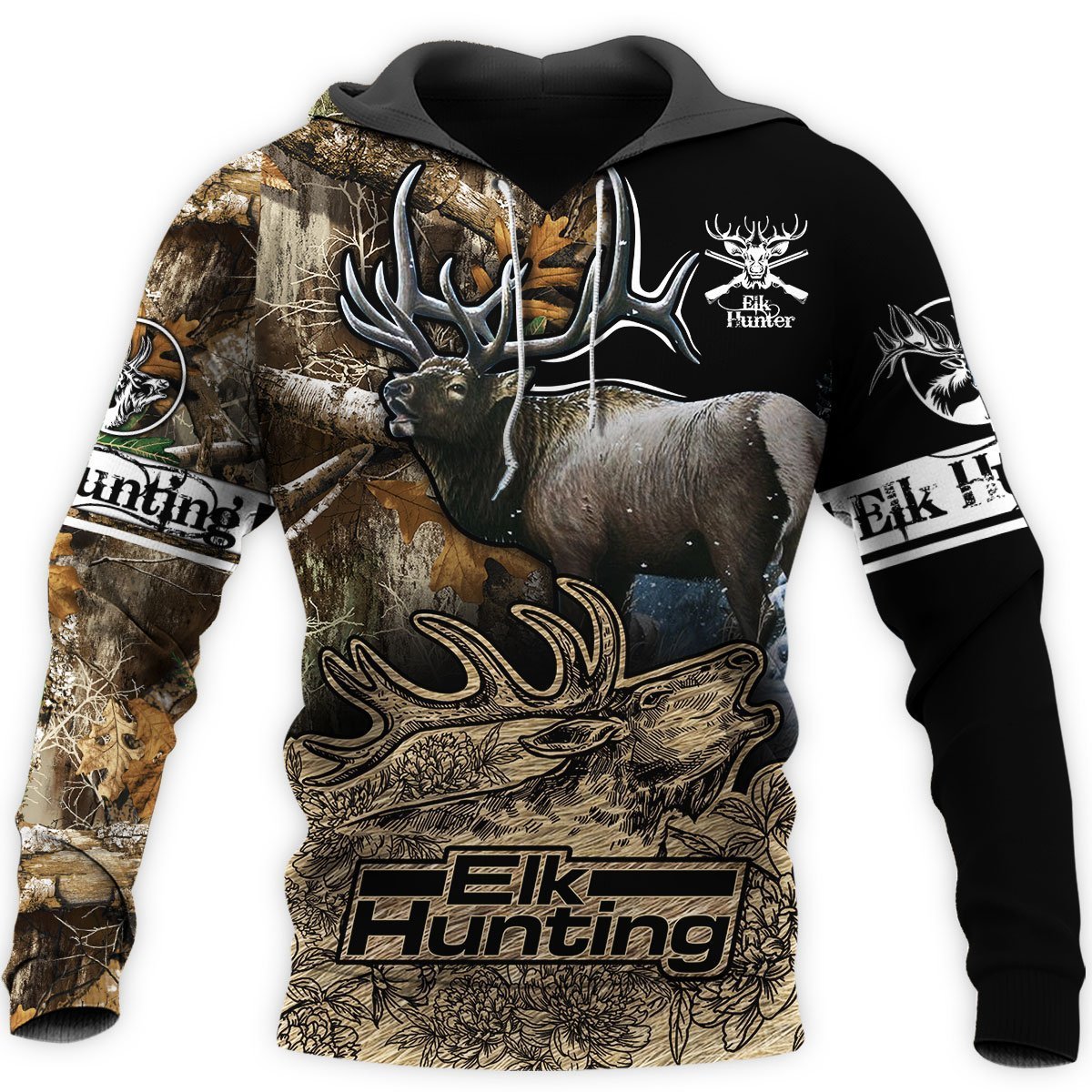 ELK Hunting Vintage Hoodies 3D Men Love Hunting Gifts – Son Love Deer Hunter Gifts Birthday