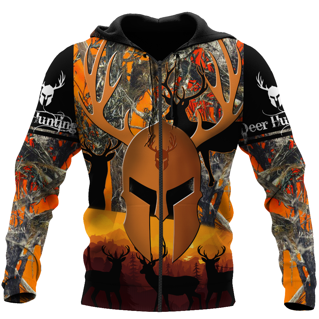 Deer Hunting Soldier Hoodies 3D Father Gifts – Grandpa Dad Veteran Army Bow Hunter Vintage Gifts For Men A5