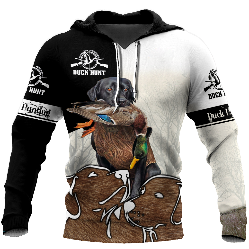 Duck Hunting Men Hoodies 3D Father Gifts – Dog Hunting Duck Funny Hunter Vintage 3D Gifts Dog Lover A6