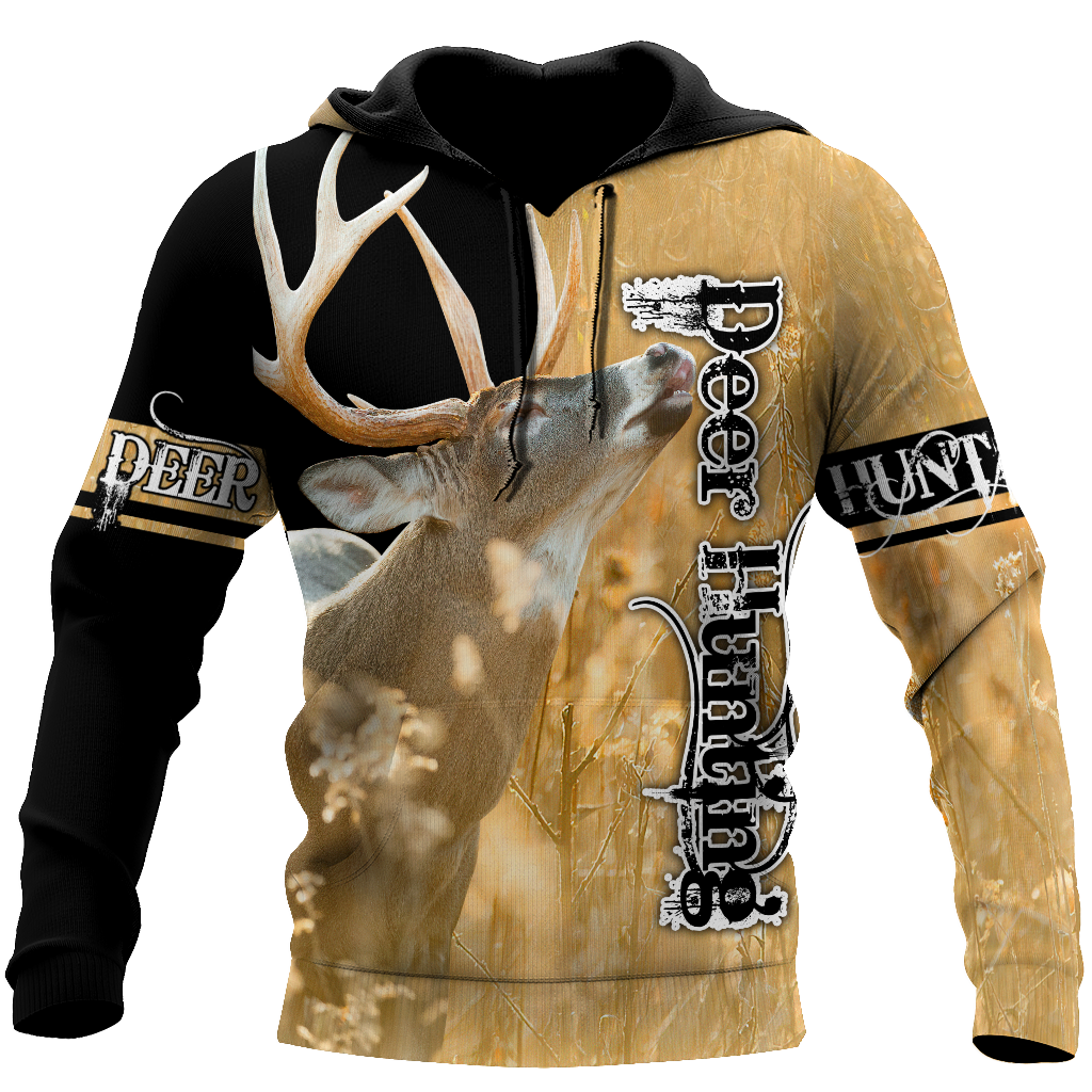 Deer Hunting Hoodies 3D Father Gifts – Grandpa Dad Deer Hunter Vintage 3D Gifts For Men