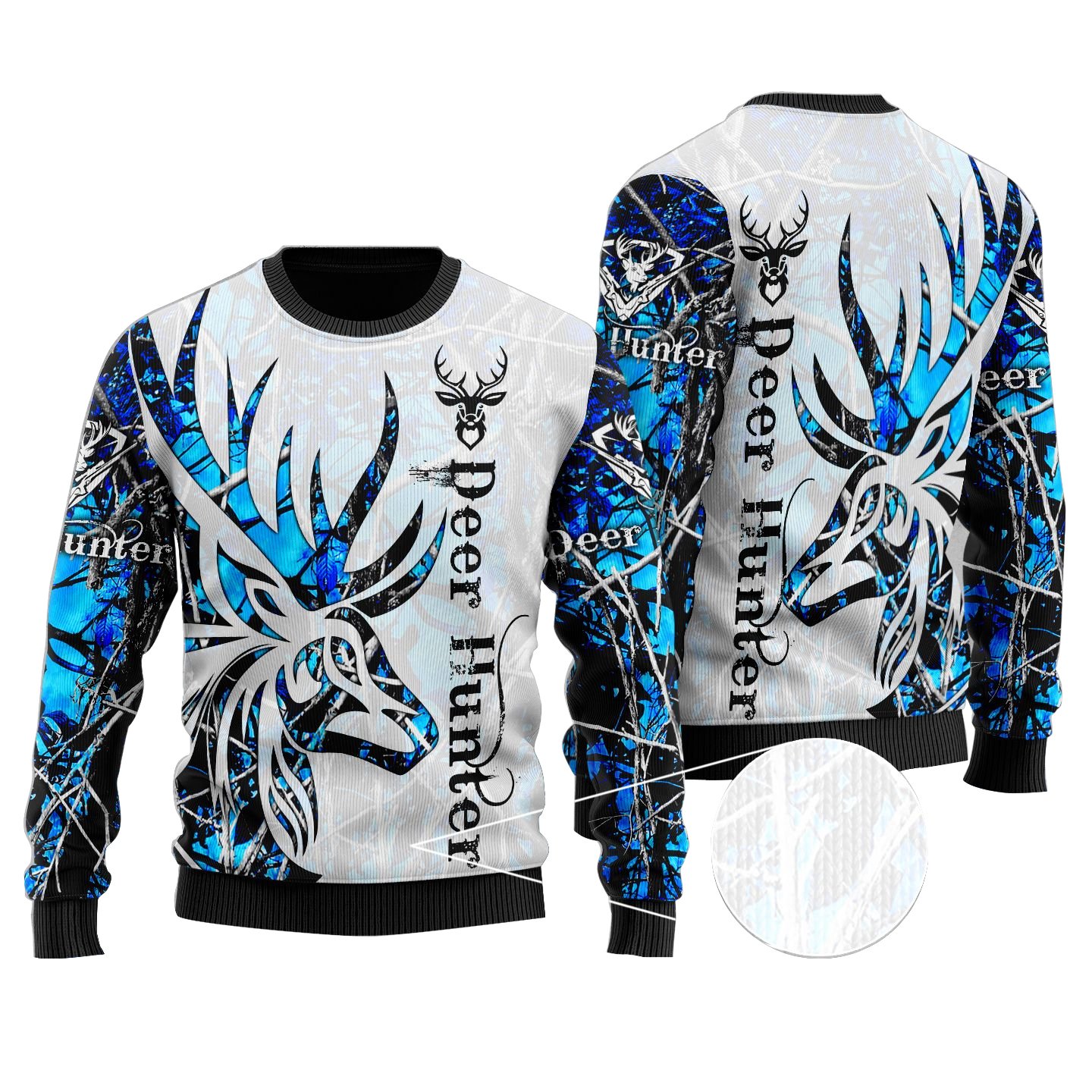 Deer Hunter Forest Cool Winter Ugly Sweater Unisex 3D Shirt Christmas Gifts Deer Hunting Men