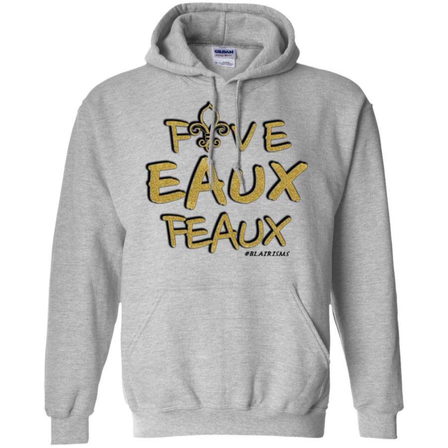 FiveEauxFeaux Gold-&-Black Pullover Hoodie