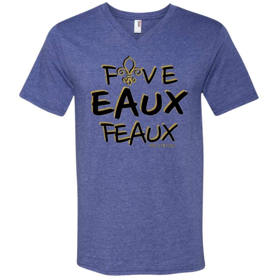 FiveEauxFeaux Black-&-Gold Men’s V-Neck