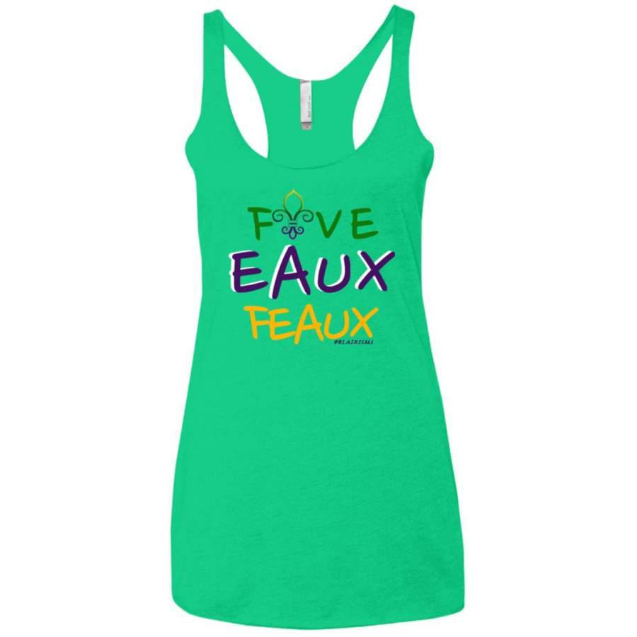 FiveEauxFeaux Mardi Gras Racerback Tank