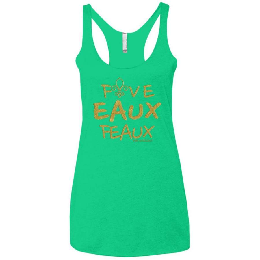 FiveEAUXFeaux GOLD Racerback Tank